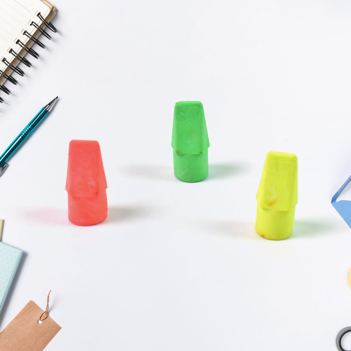 Pencil Top Eraser Rubber Erasers (1 Pc  Mix Colour  Design) - Happy Price - Image 3