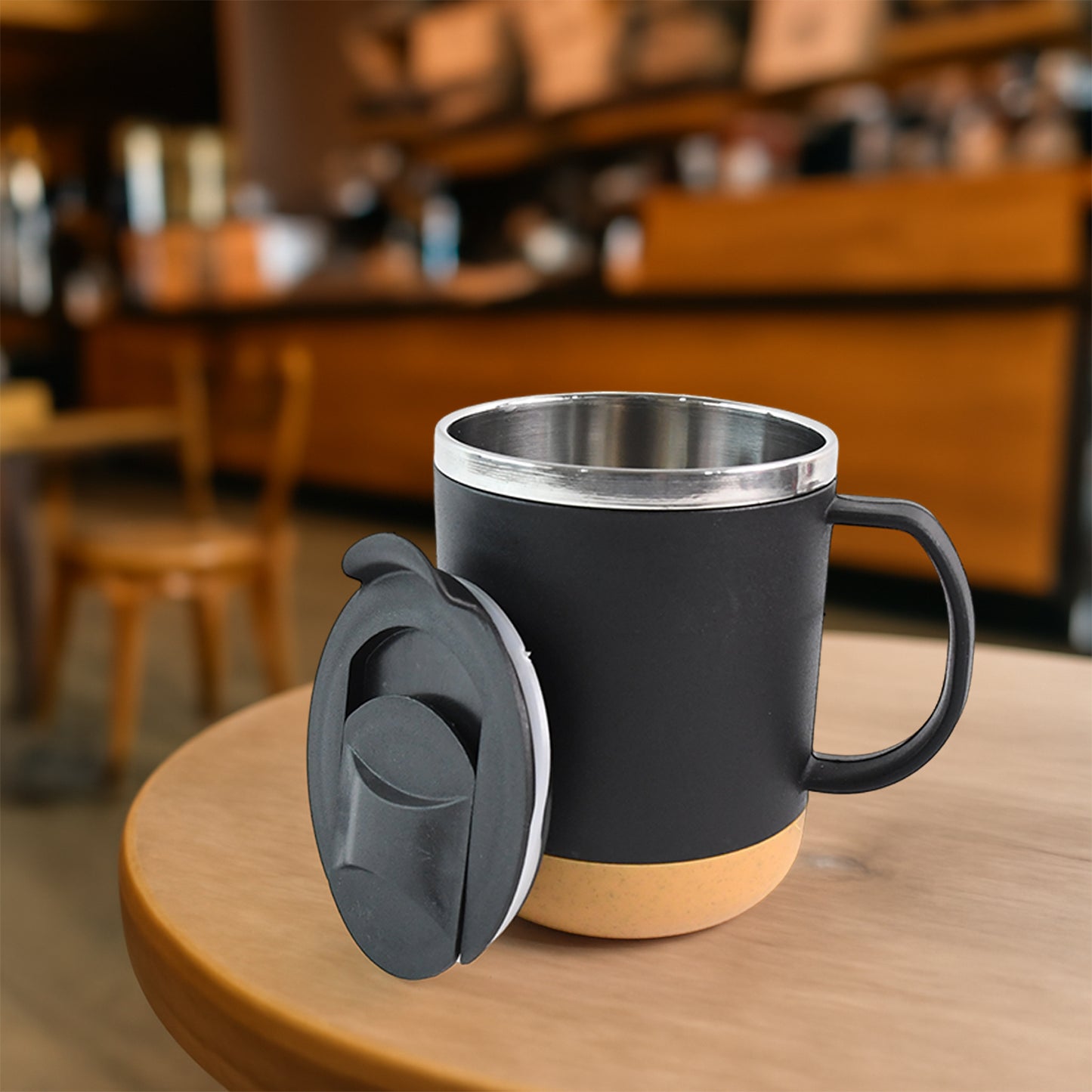 Insulated Coffee Mug With Spill-proof Lid (Approx 450ml  1 Pc) - Happy Price - Image 6