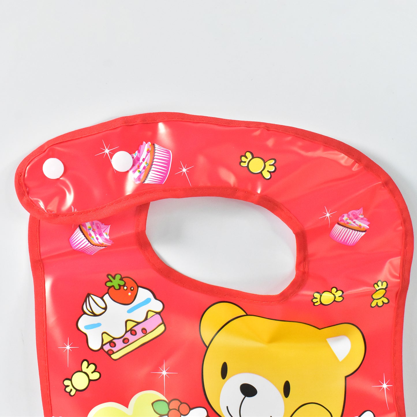 Multifunctional Waterproof Bpa Free Reusable Soft Fabric Plastic Baby Bib (1 Pc) - Happy Price - Image 2