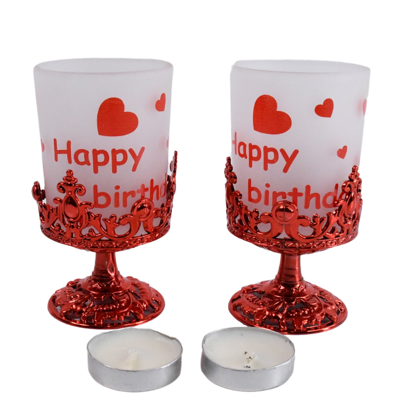 Tealight Holder Stylishly Shaped Candle Diya Stand Plastic Beautiful Design Festival (2 Pc  Mix Design) - Happy Price - Image 4