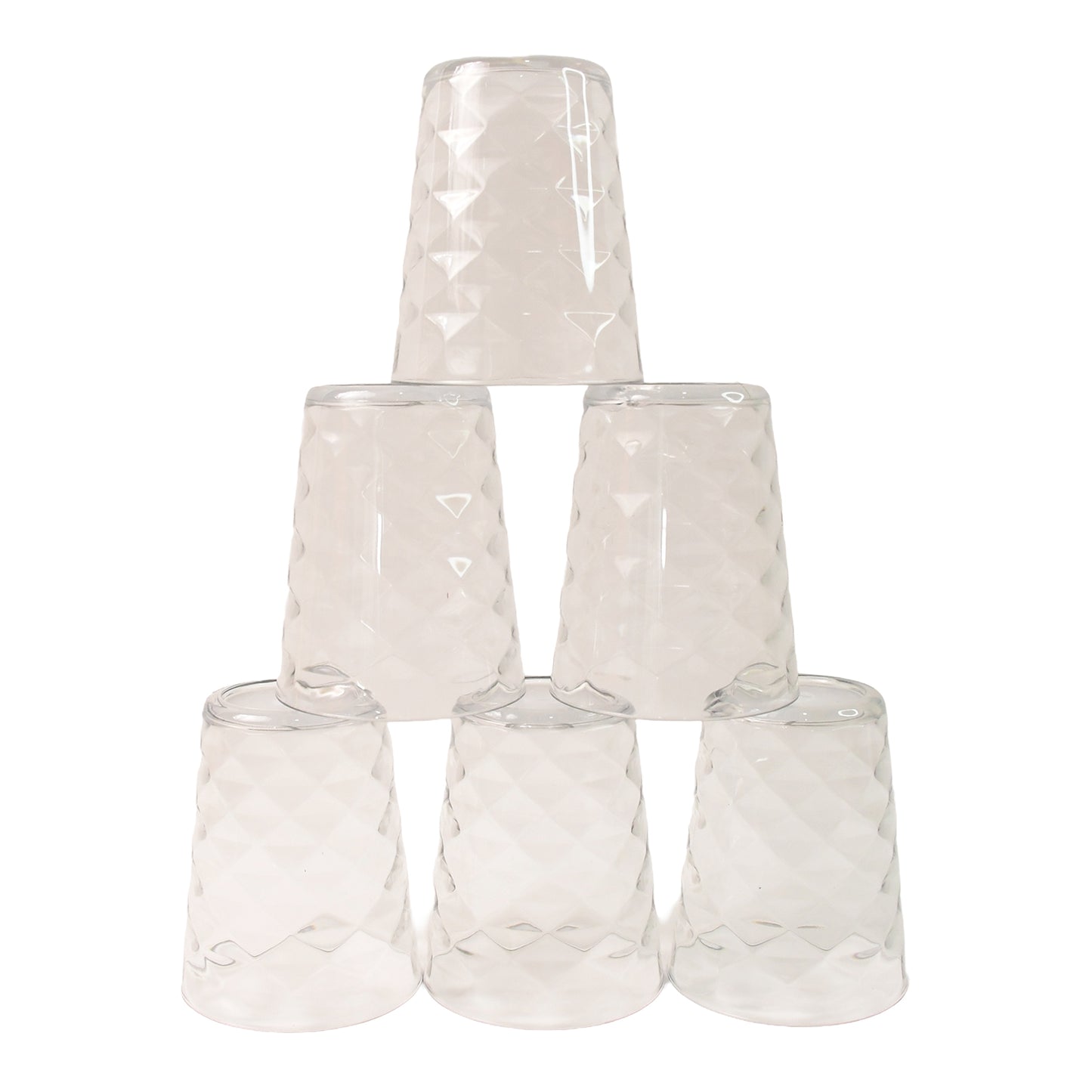 Apex Pyramid Design Unbreakable Plastic Glass  300 Ml - Happy Price - Image 5