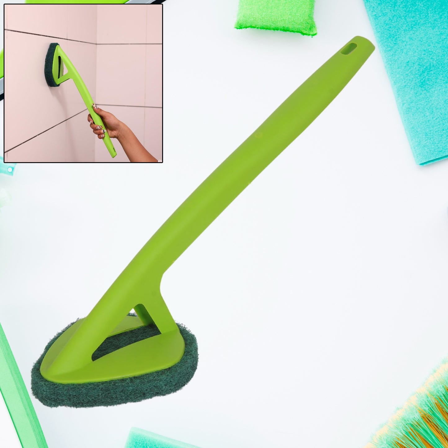 Scrubber Hockey With Long Handle (1 Pc) - Happy Price - Image 2
