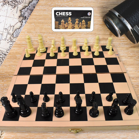 Folding Wooden Chess Board Set (30  30 Cm  1 Set) - Happy Price - Image 1