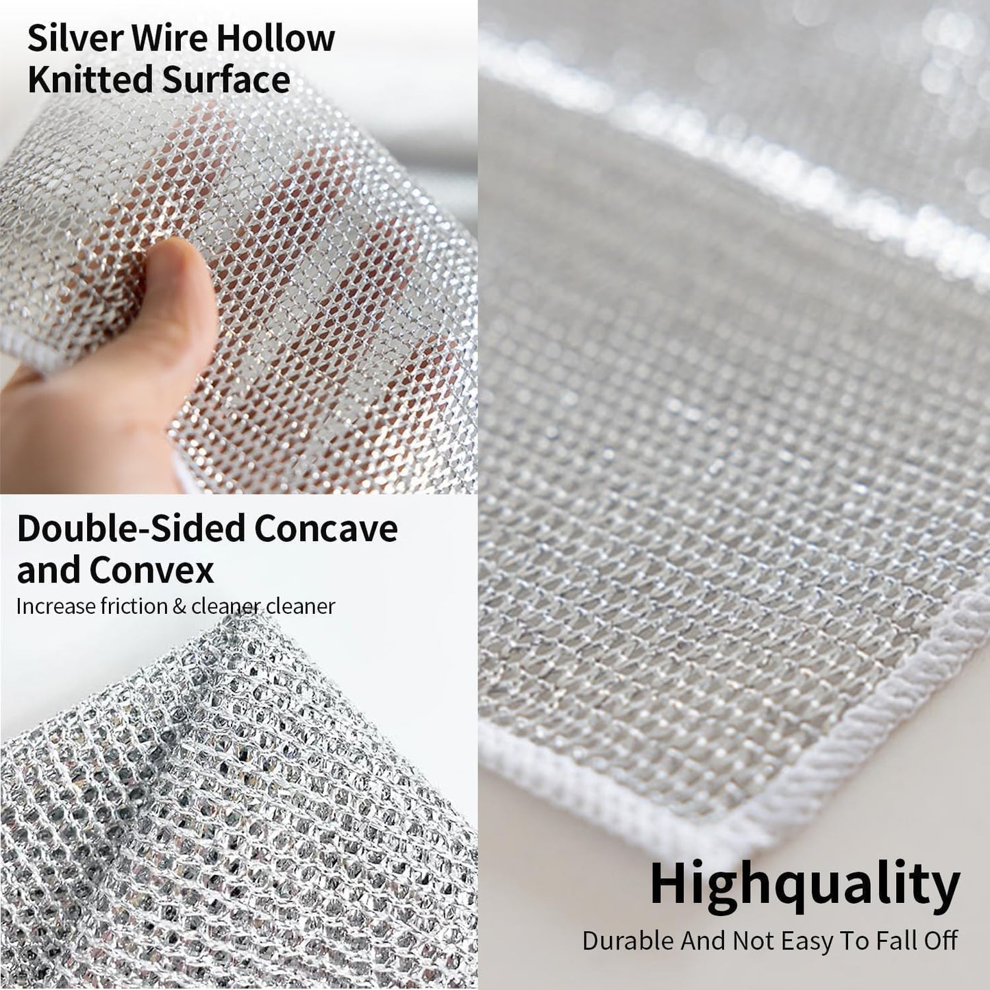One-sided Multipurpose Microfiber Cloths Scrubber (1 Pc  20x20 Cm) - Happy Price - Image 2