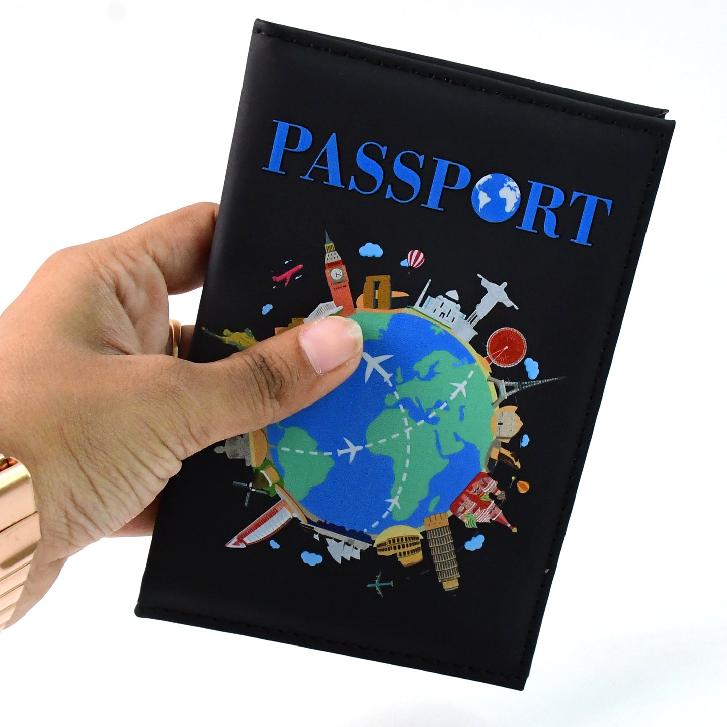 Printed Passport Holder Cover (1 Pc) - Travel Document Organizer