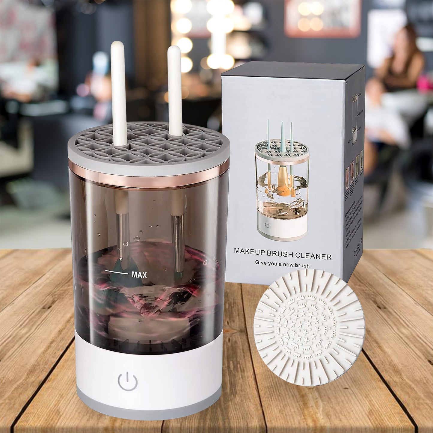 Automatic Makeup Brush Cleaner Fast Electric Brush Cleaner Hand Free Machine Super Clean Brush Washer  Brushes Organizer Tool (1 Pc) - Happy Price - Image 3