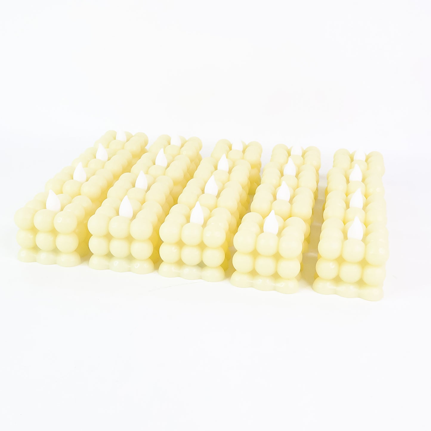 24 Pc LED Flameless Cube Candles - Safe Decorative Lights for Home & Events - Happy Price - Image 2