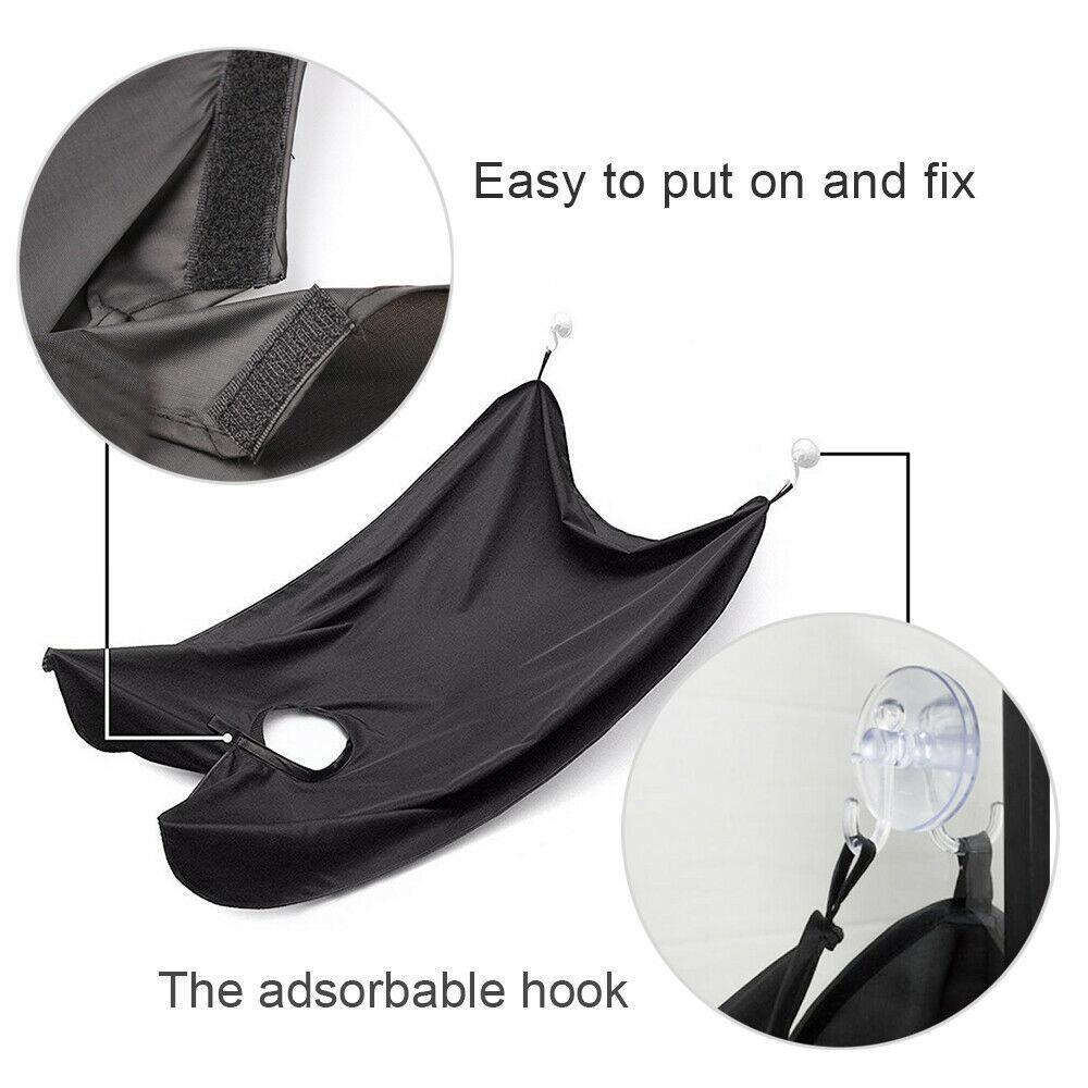 Black Beard Apron Hair Clippings Catcher Grooming Bib - Happy Price - Image 4