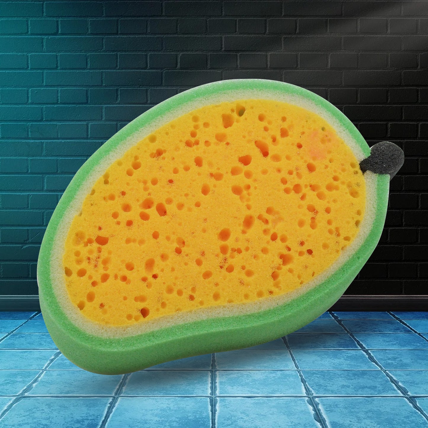 Sponge Household Kitchen Mango Shape Bowl Dish Washing Cleaning Pad Cleaner Bath Cleaning Sponge Dishwashing Sponge Mango (1 Pc) - Happy Price - Image 5