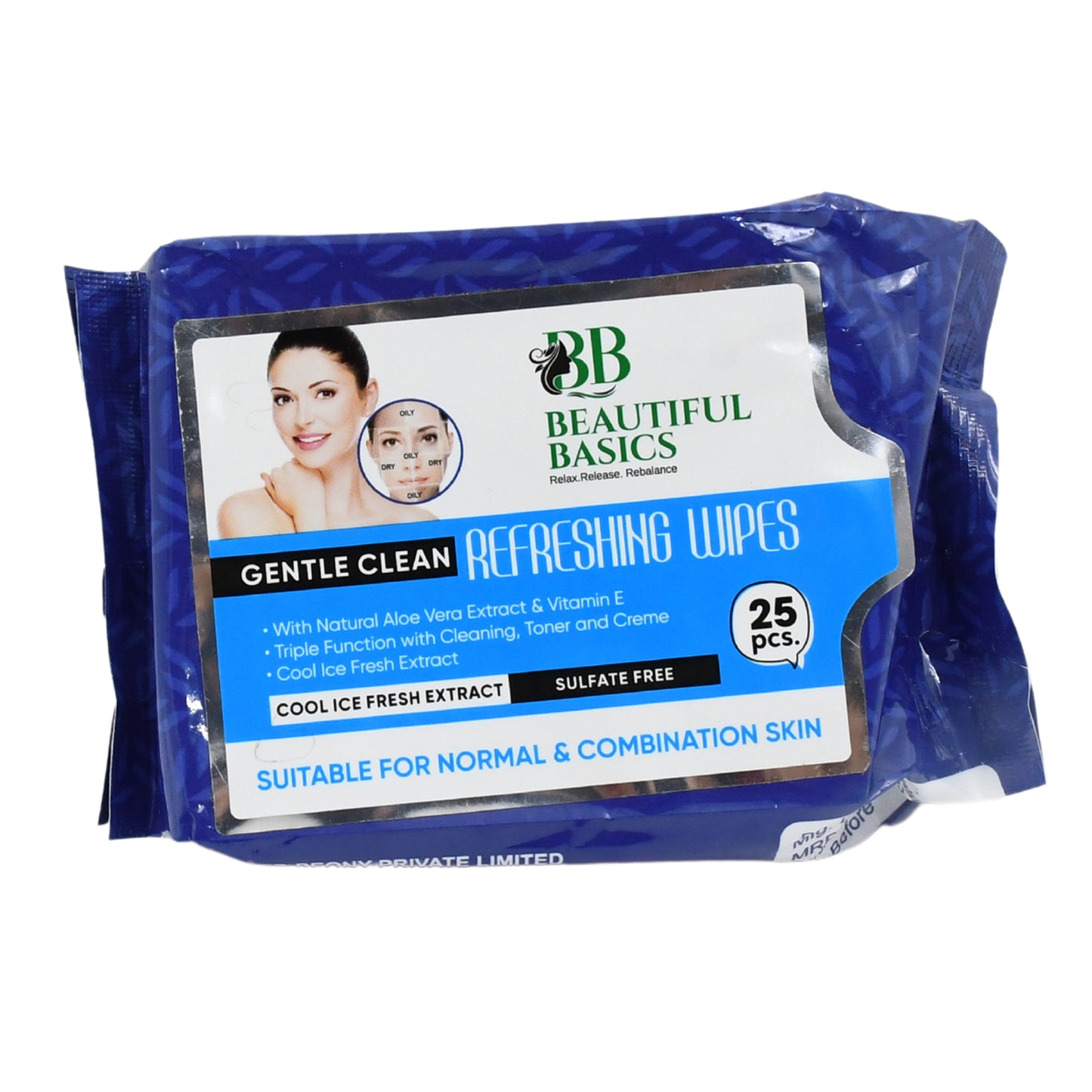 Refreshing Wet Wipes For Face  Facial Cleansing  Refreshing  Skin Hydration Soothing For Skin  Ph Balance  Alcohol Free  Nourishing With Fruit Extract  25 Wipes - Happy Price - Image 4