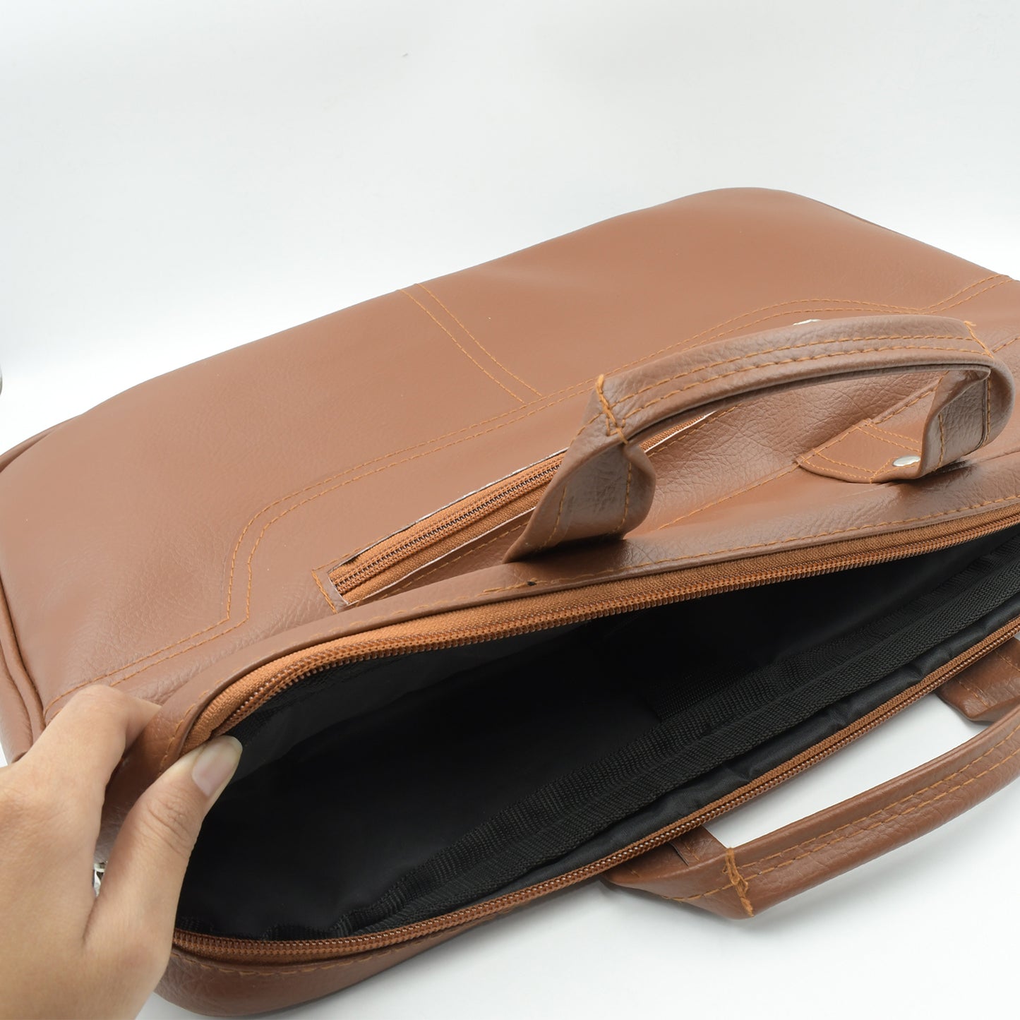 Multipurpose Bag Shoulder Side Bag Office Laptop Faux Leather Executive Formal Laptop  Macbook Messenger  Office  Travel  Business  Shoulder  Hand  Sling Bag For Men Women With Multiple Compartments - Happy Price - Image 6