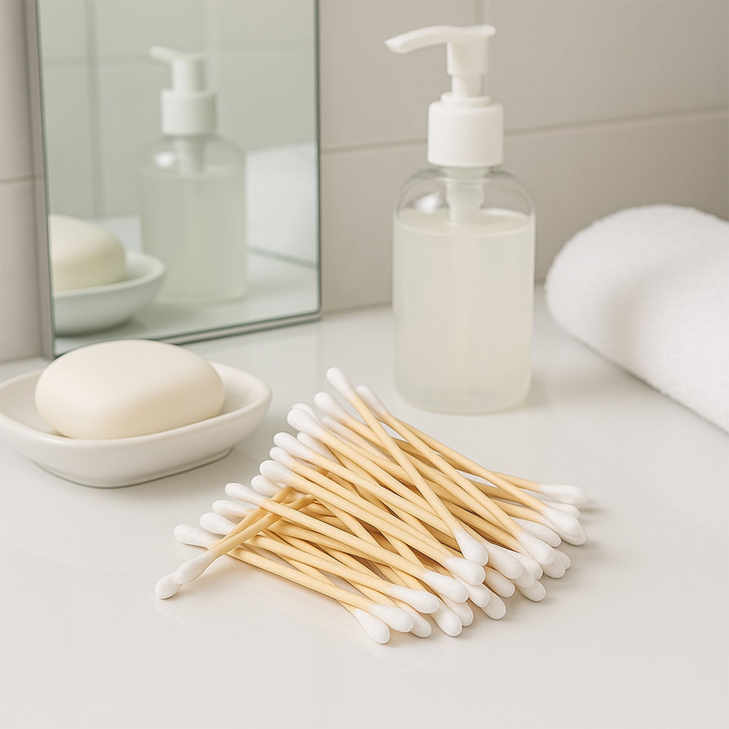 Eco-friendly Wooden Cotton Ear Buds (1 Pkt  100 Pcs Approx) - Happy Price - Image 4