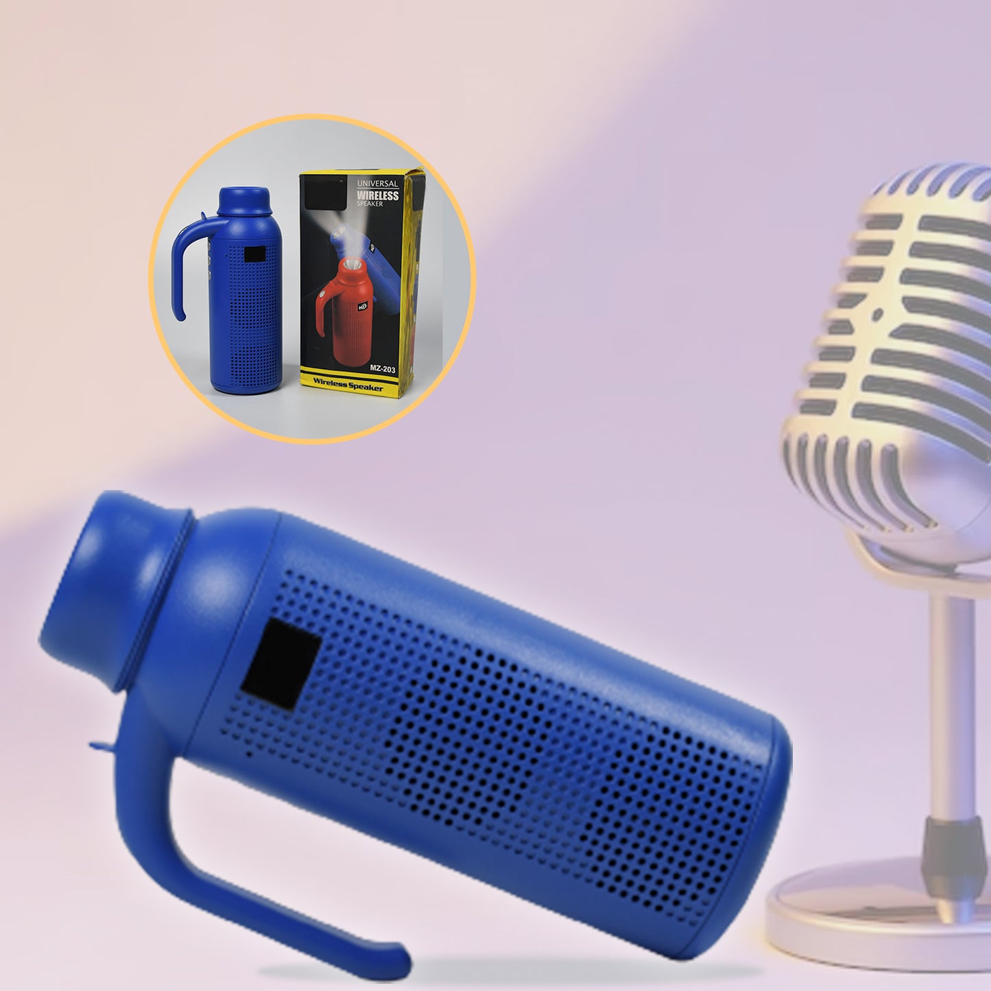 Smart Bluetooth Speaker With Torch Light Wireless Bluetooth Speaker  Night Flash Light Speaker - Happy Price - Image 5