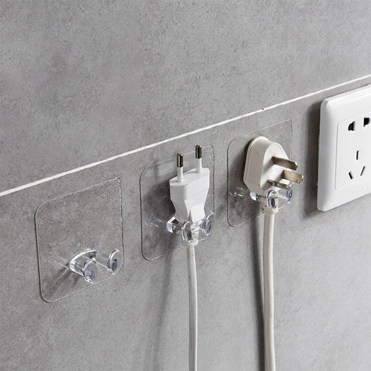 Clear Adhesive Wall Hooks - Strong Hold for Home & Office - Happy Price - Image 2