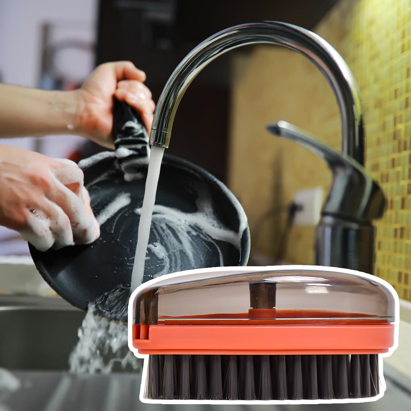 Plastic Wet And Dry Brush For Home  (Multicolor 3 Units) - Happy Price - Image 7