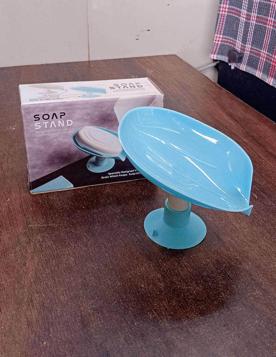 Soap Holder Stand Self Draining Soap Dish Holder Soap Box (1 Pc) - Happy Price - Image 7