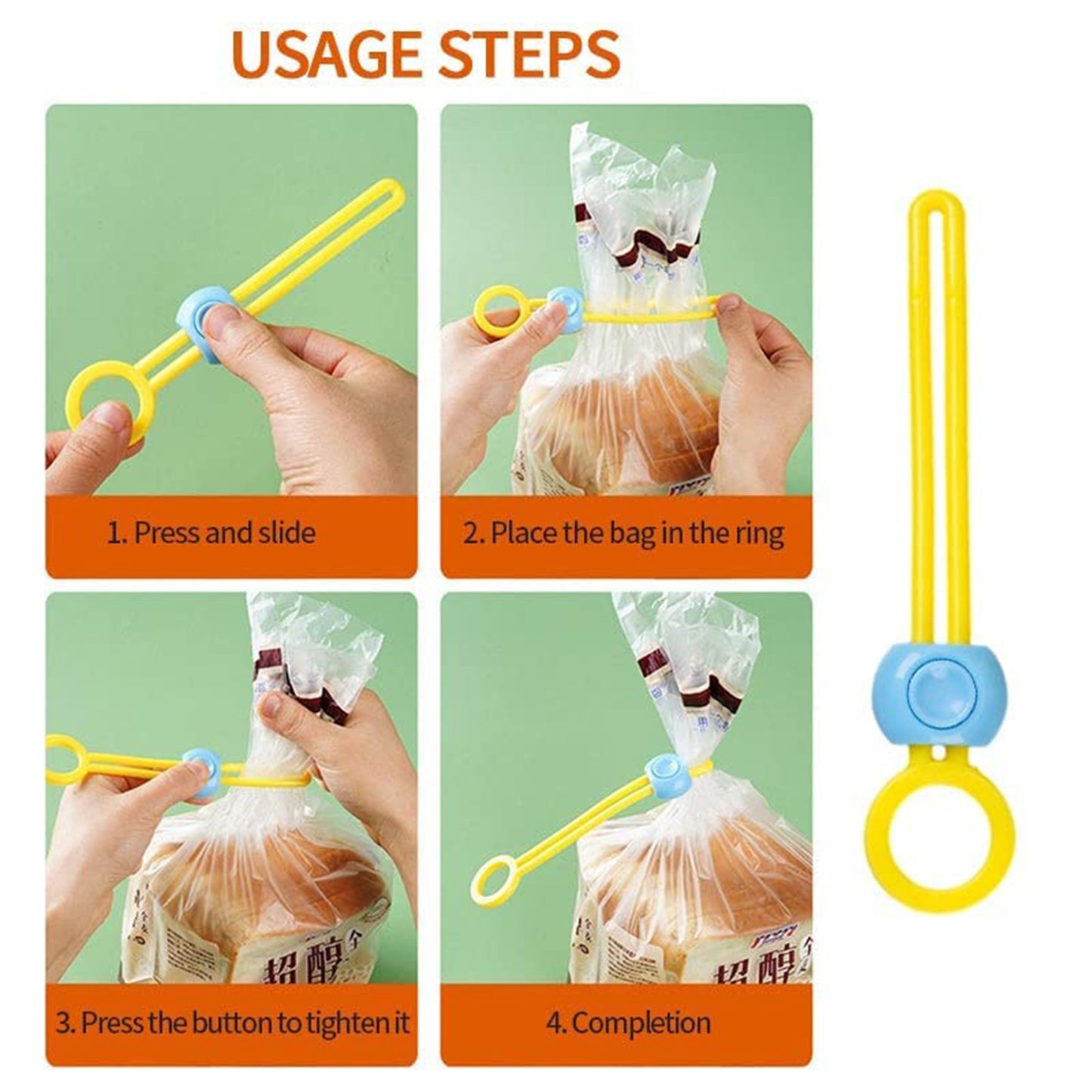 Bag Clips Food Clips Multi-purpose Sealer Reusable Cable Ties Cord Organizer Bag Clips Food Clips For Home Kitchen Office (1 Pc) - Happy Price - Image 5
