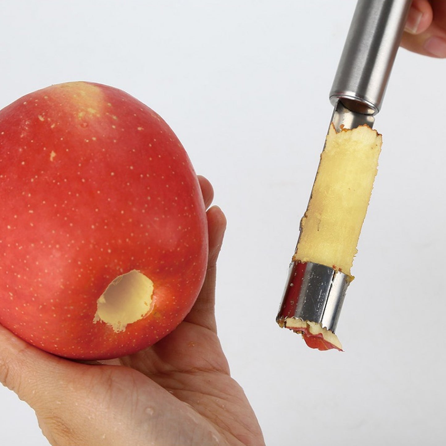 Fruit Core Stainless Steel Set Core Remover For Apple And Pear Kitchen Prep Tool Fruit Core Remover Tool With Soft Handle Apple Corer Stainless Steel Kitchen Gadget Dishwasher Safe - Happy Price - Image 7