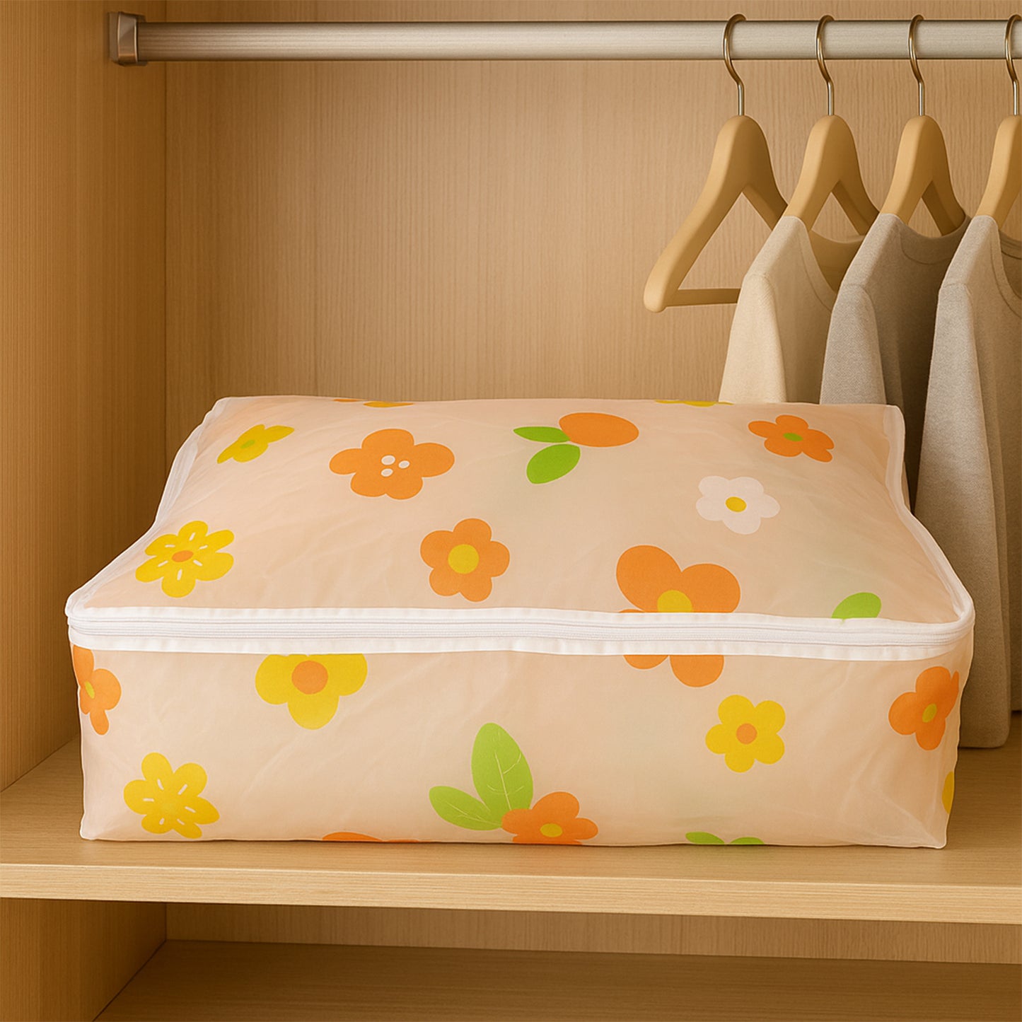 Large Zippered Blanket Storage Bag - 40x83 cm