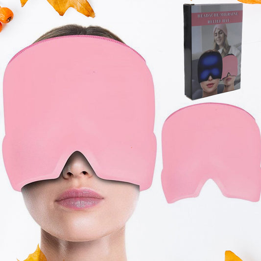 Headache Relief Hat Migraine Cap Wearable Migraine Mask Ice Head Wrap For Tension Headache Puffy Eyes Sinus Headache  Stress Relief - Happy Price - Image 1