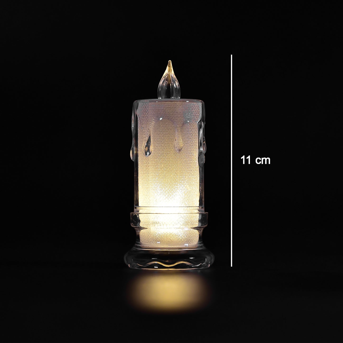 Big Size Flameless Melted Design Candles For Decoration (Set Of 12pc) - Happy Price - Image 4