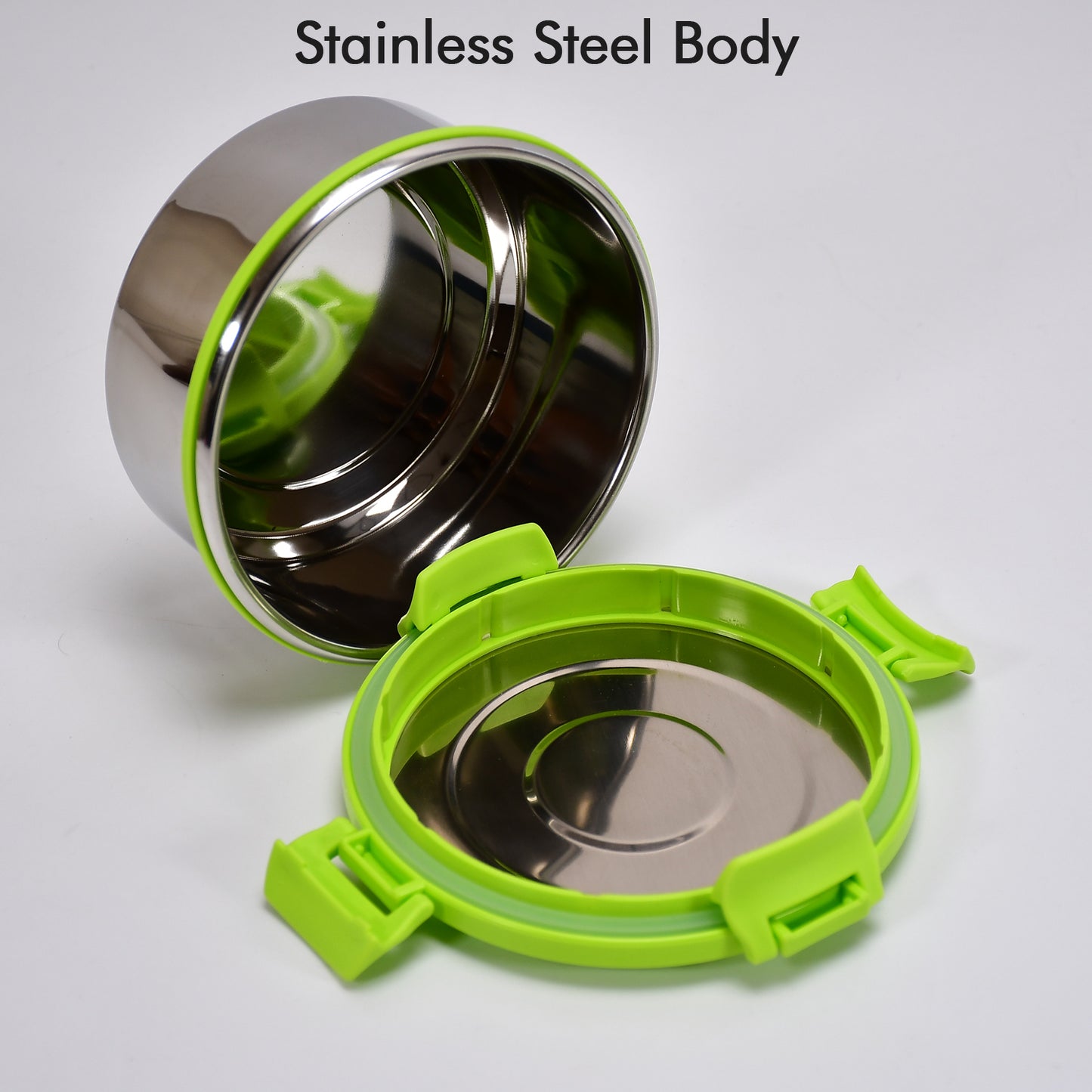 Ganesh Solo Round 400 Stainless Steel Leak Proof Airtight Lunch Pack For Office  School Use - Happy Price - Image 6