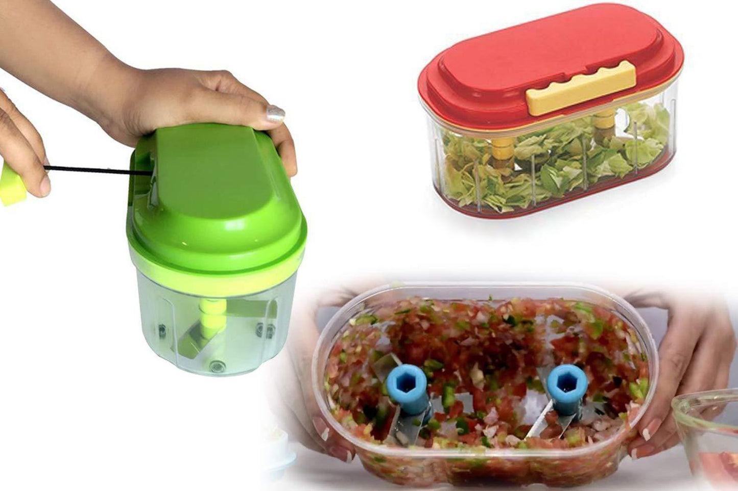 Plastic Vegetable Chopper  (1000 Ml) - Happy Price - Image 3