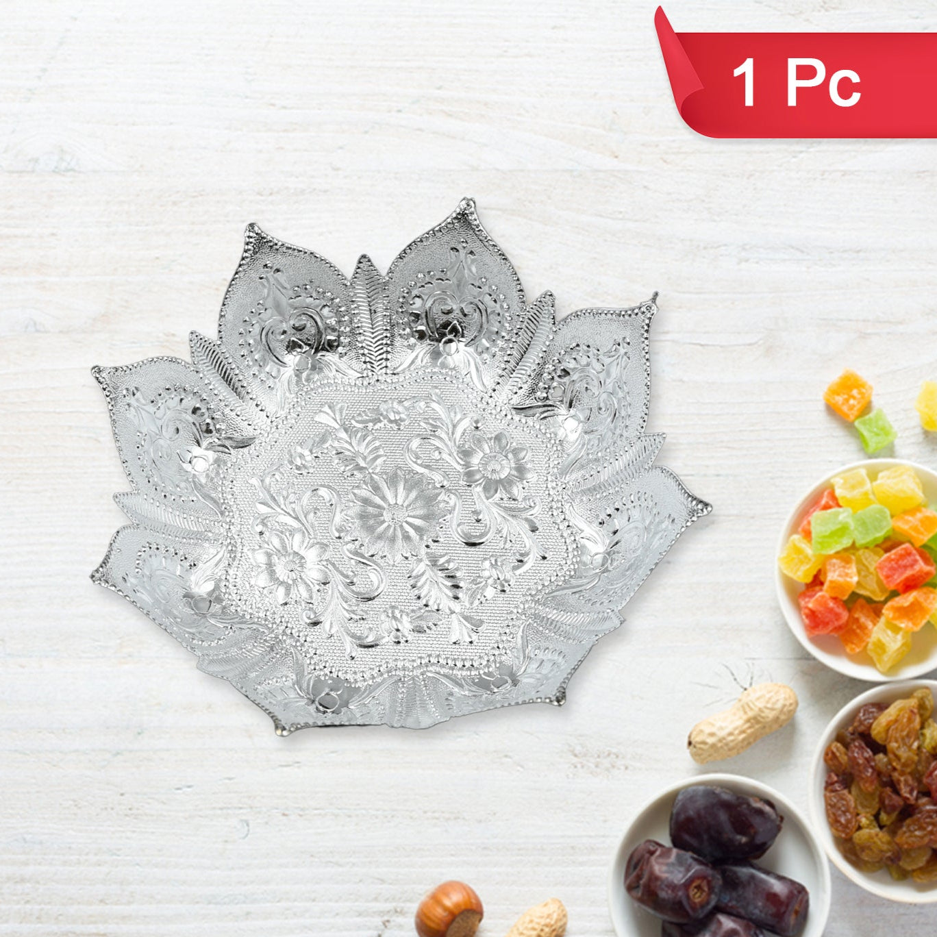 Decorative Mukhwas Serving Tray Serving Mukhwas Plate Fancy Candy Tray Dry Fruit Serving Tray (1 Pc Set) - Happy Price - Image 1
