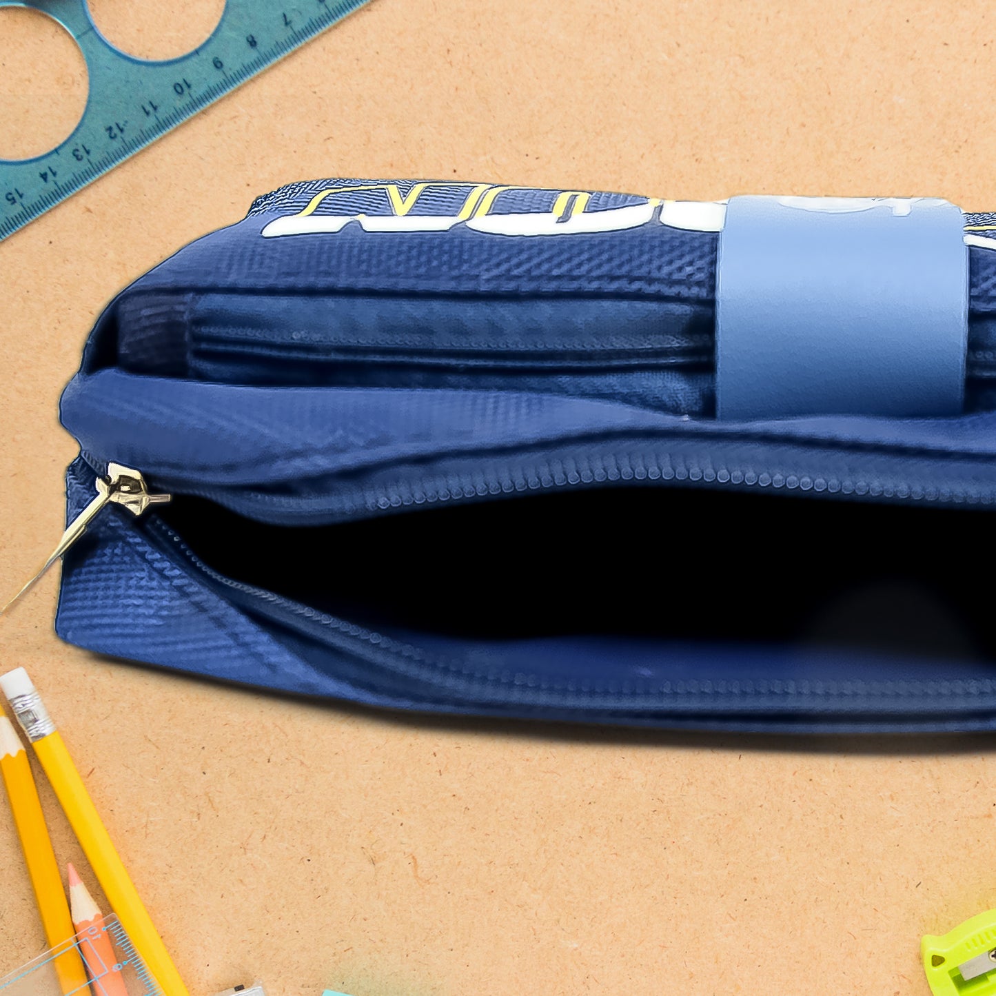 Pencil Pouch With Zipper 1 Pc  2 Compartment) - Happy Price - Image 6