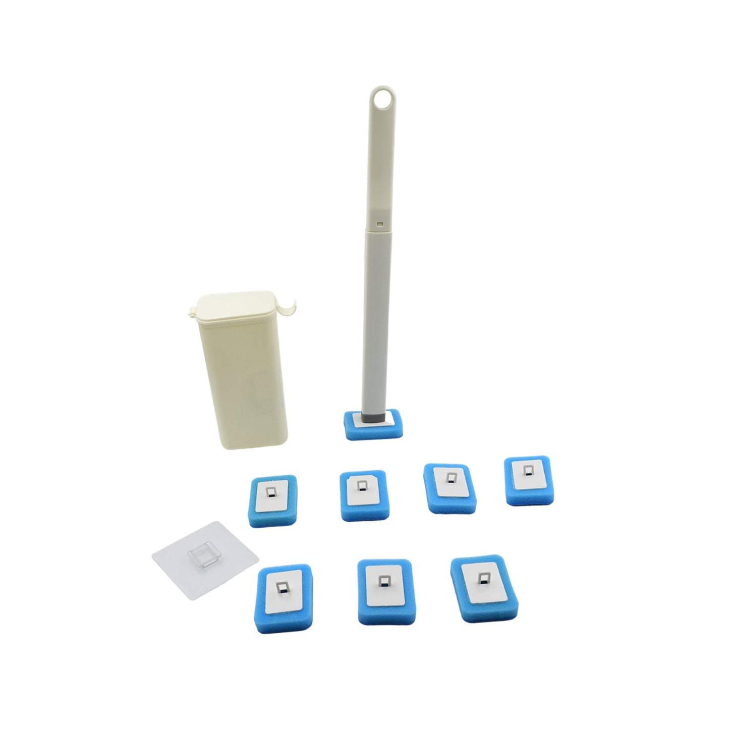 Toilet Brush Wand Toilet Brush Kit With 8 Count Disposable Toilet Refills Heads - Happy Price - Image 4