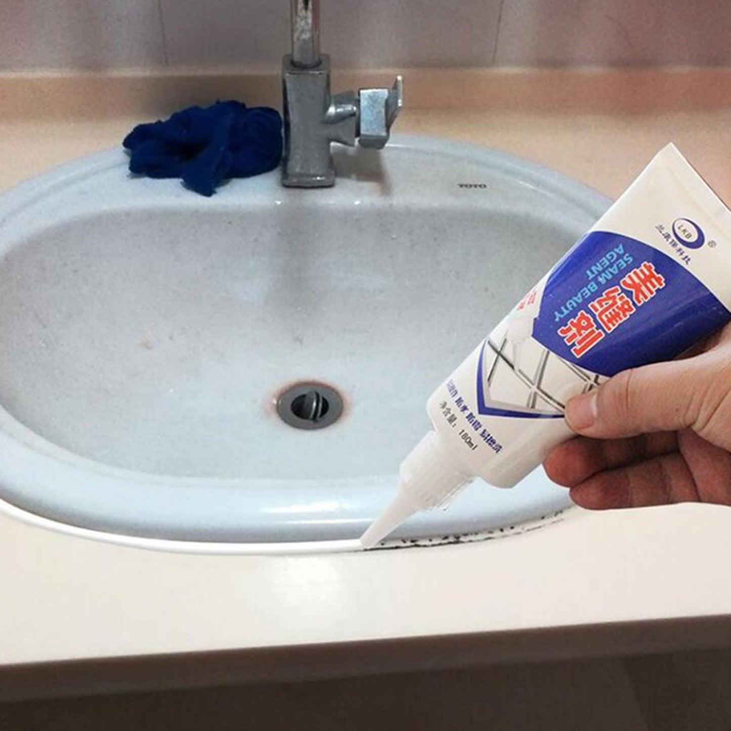Waterproof Tile Gap  Crack  Grout Filler Water-resistant Silicone Sealant For Diy Home Sink Gaps  Tiles Gaps  Grouts Repair Filler Tube For Home Office Bathroom Toilets Kitchen (180 Ml) - Happy Price - Image 3