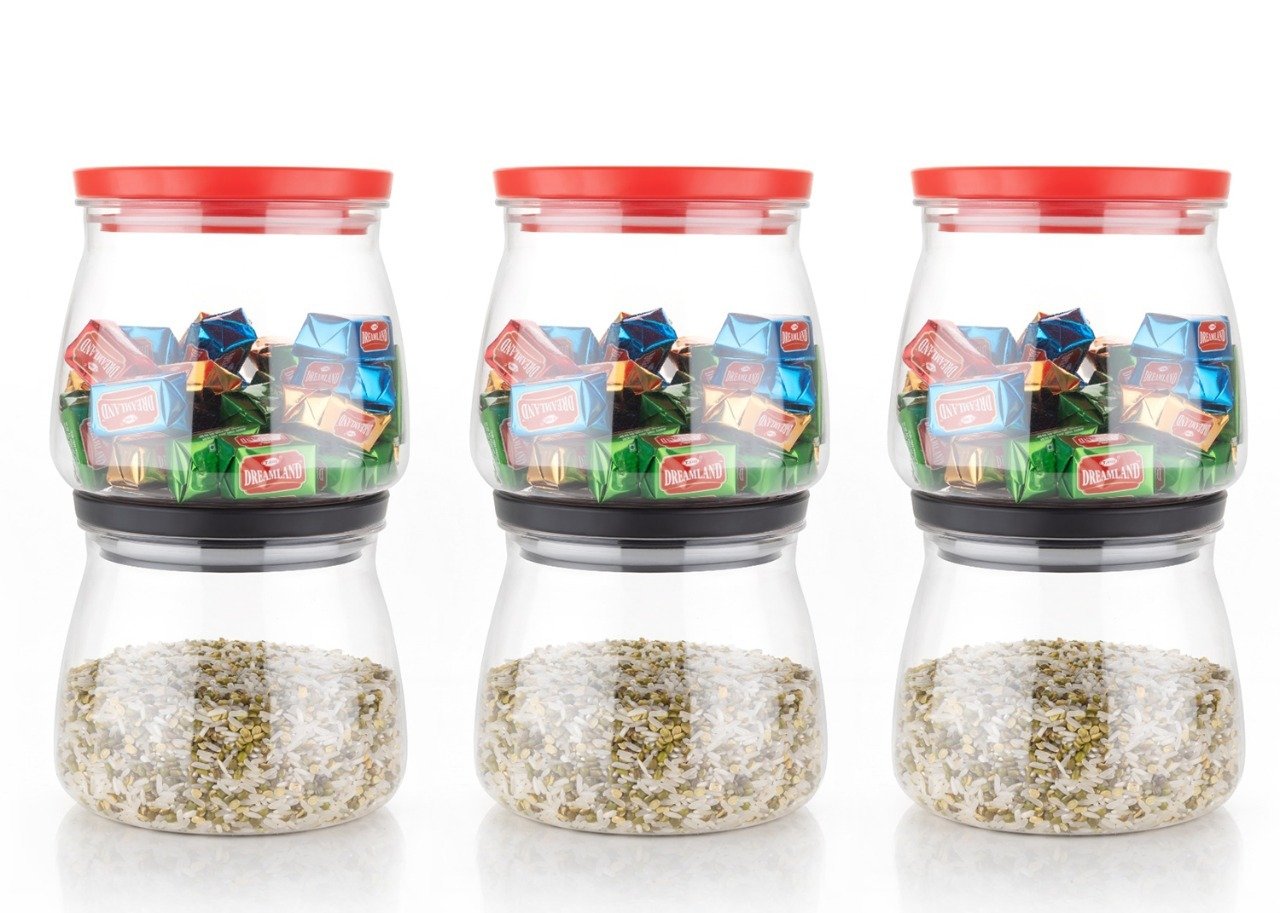 Matka Shaped Jar With Air Tight  Leak Proof Lid (Multicolour) (Set Of 6) (900ml) - Happy Price - Image 4
