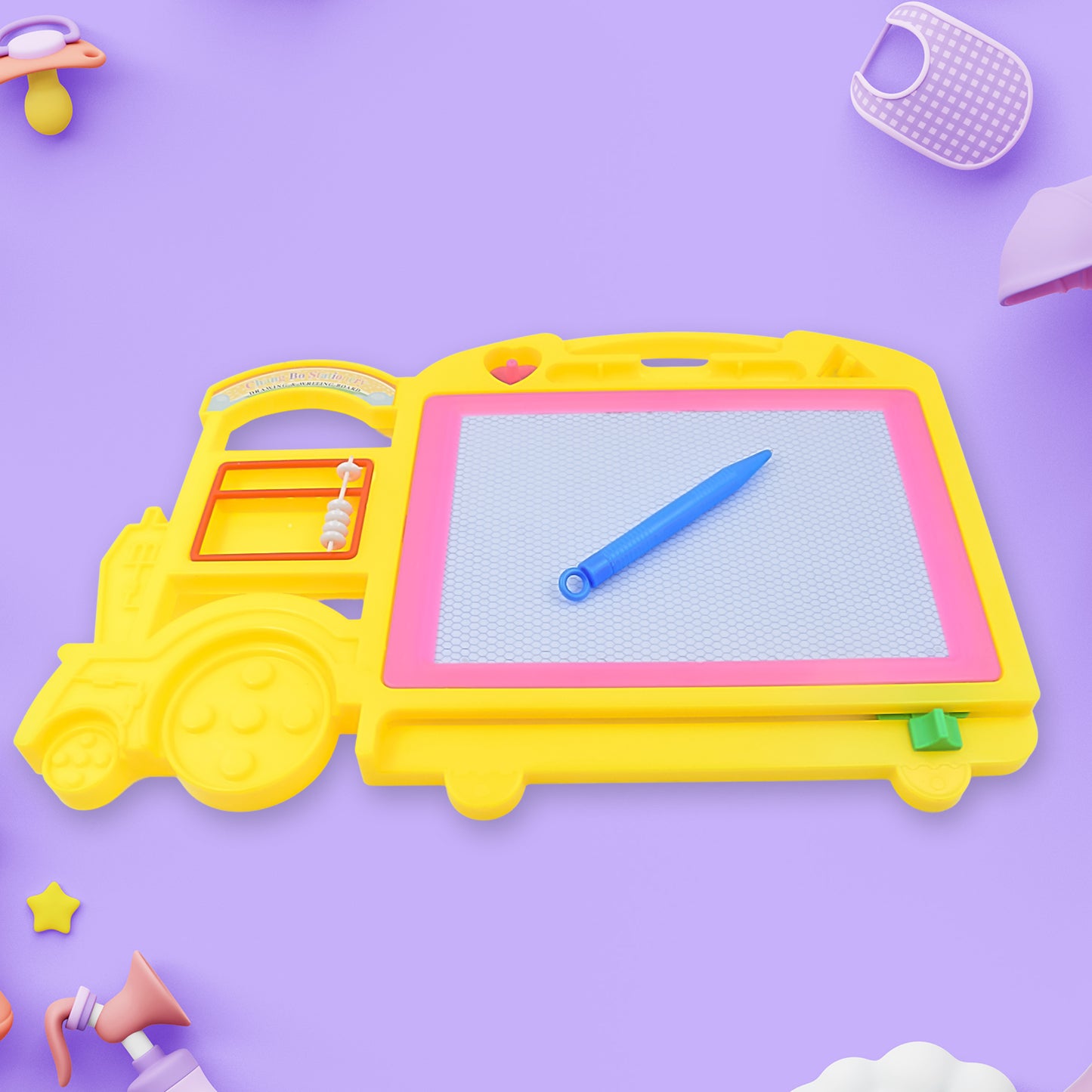 Bus Shape Drawing  Writing Slate Board For Kids (1 Pc  32  21 Cm) - Happy Price - Image 5