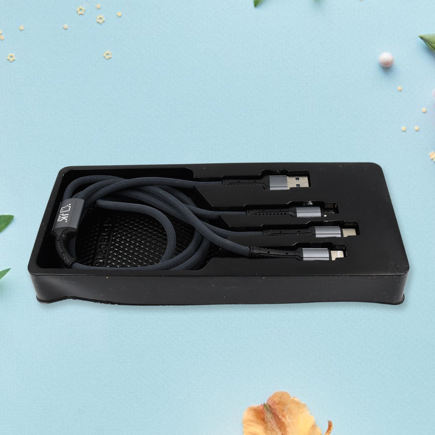 3 In 1 Multi Super Fast Charging Cable (1 Pc  1200 Mm) - Happy Price - Image 3