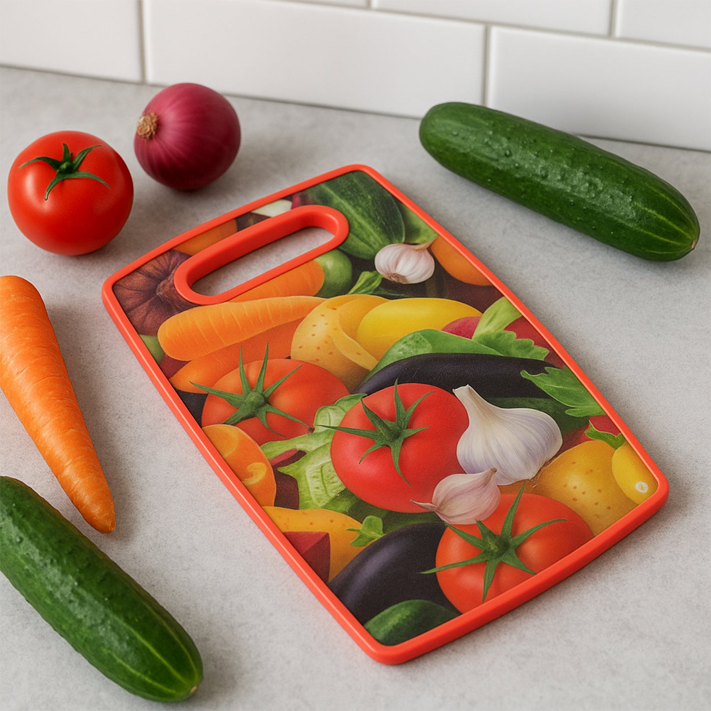 Durable Multipurpose Chopping Board with Handle - 36x22 cm Kitchen Prep Surface (1 Pc) - Happy Price - Image 7