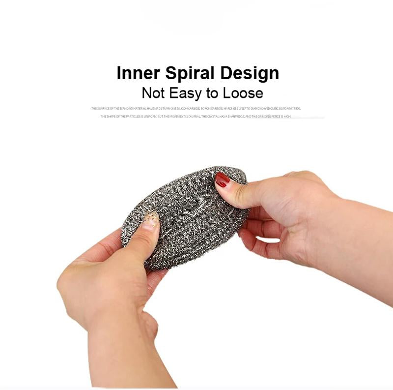 Round Shape Stainless Steel Ball Scrubber (Pack Of 12) - Happy Price - Image 6