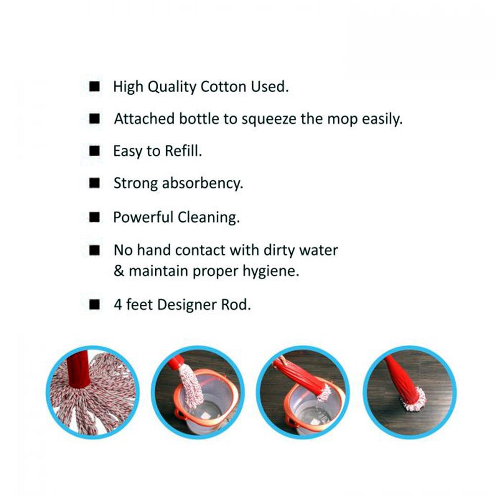 Steel Rod Cotton Bottle Mopbroom(Moq -12) - Happy Price - Image 4