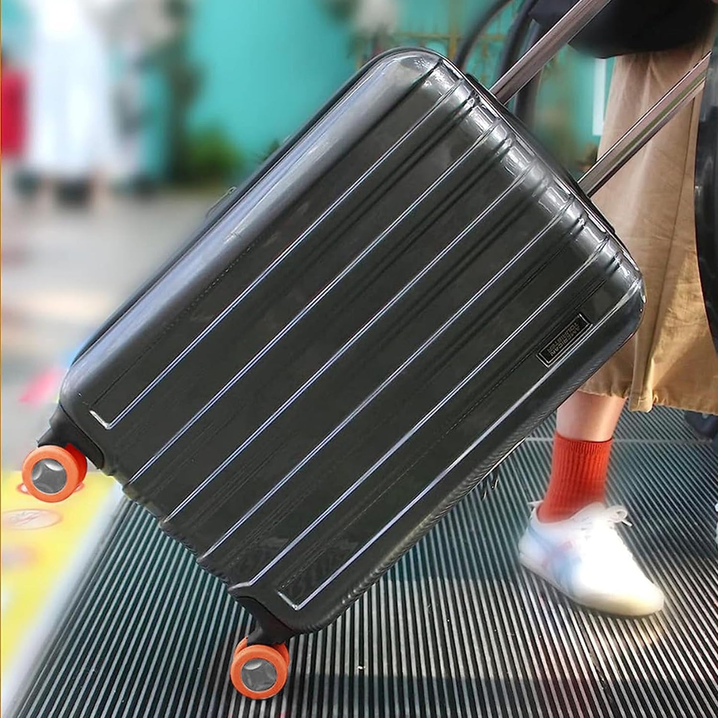 Luggage Wheel Covers 8  4 Pcs Luggage Wheel Covers For Suitcase Reduce Noise For Travel Luggage Suitcase Silicone Suitcase Wheels Cover For Protect Suitcase Wheels (8 Pcs  4 Pc Set) - Happy Price - Image 3