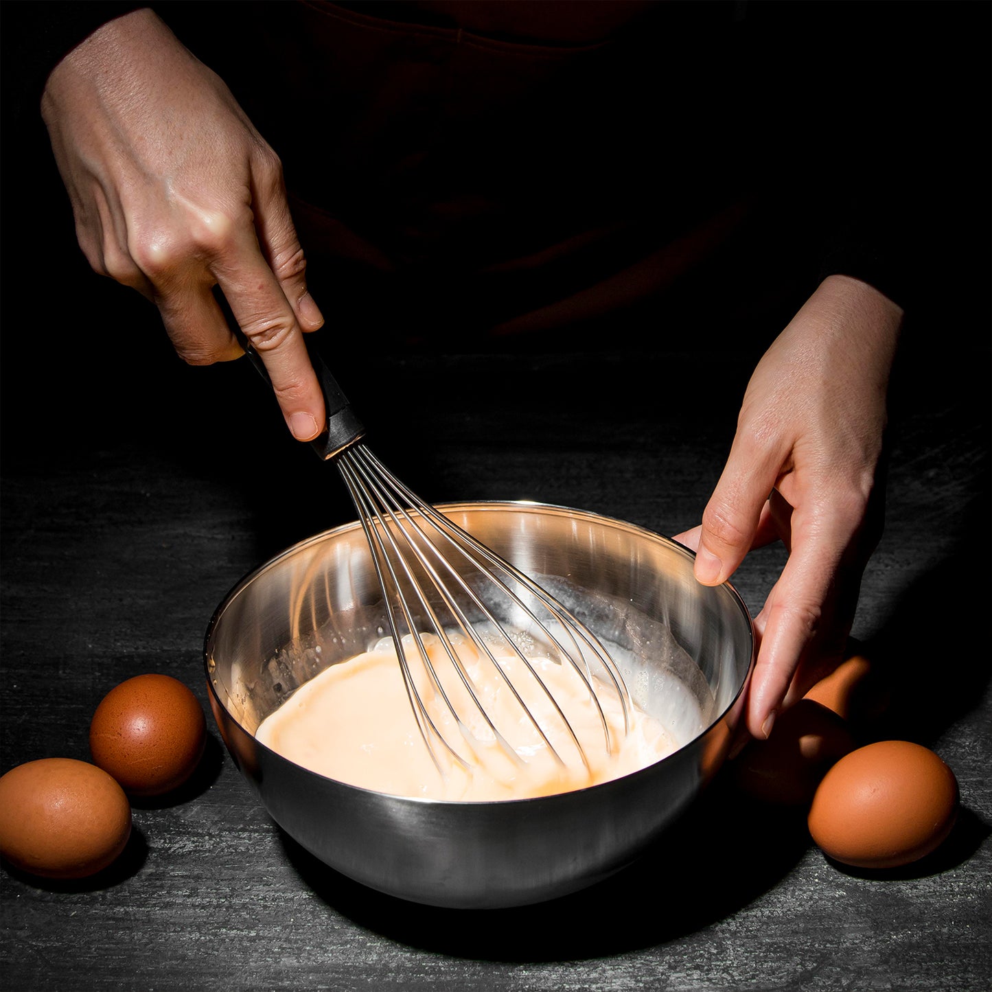 Apex Stainless Steel Medium Hand Whisk (1 Pc) for Baking & Cooking - Happy Price - Image 6