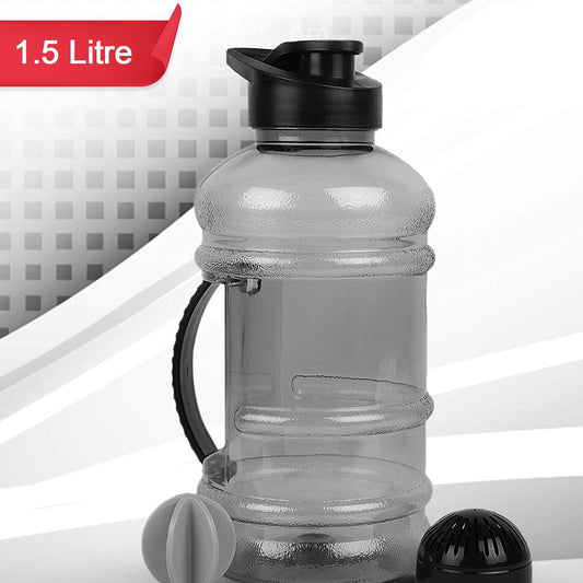 Sports Gym 1.5 Liters Gallon Water Bottle With Mixer And Strainer - Happy Price - Image 1
