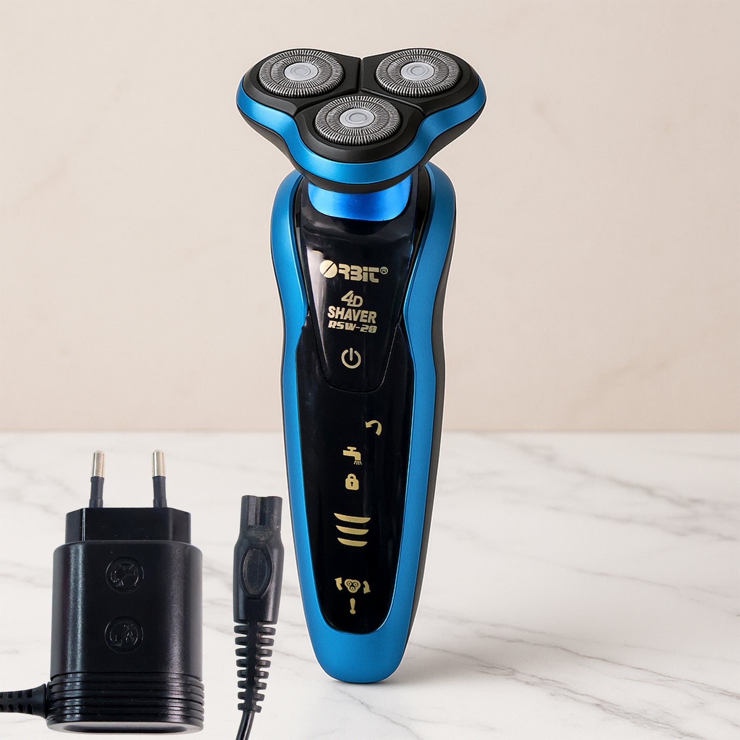 Orbit 4D Rechargeable Electric Shaver for Men - Waterproof, Cordless Beard Trimmer (1 Pc) - Happy Price - Image 5