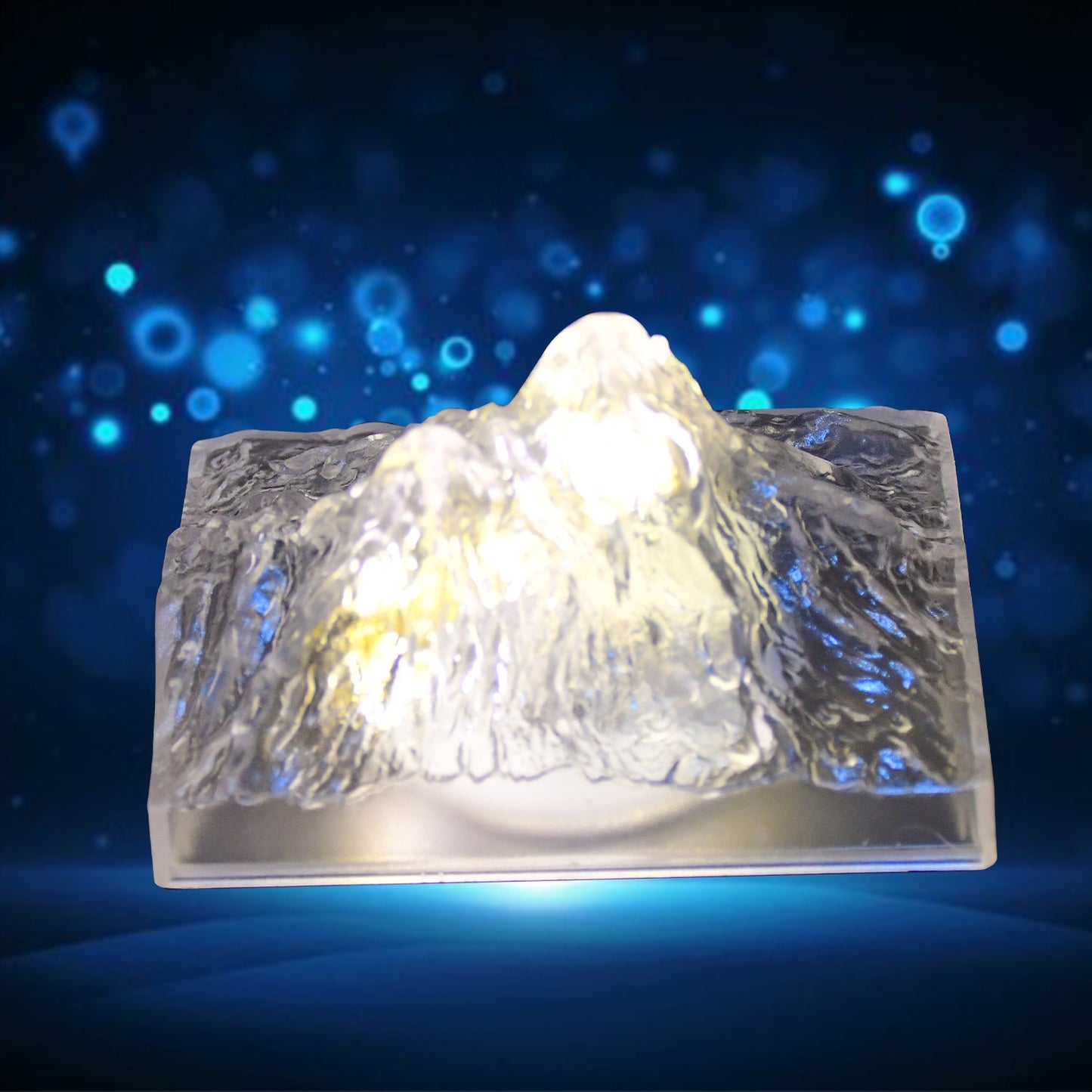 Plastic Iceberg Night Light Mountain Lights Flameless Modern Clear Led Flameless Party Candles Led Lamp Home Decoration Mini Atmosphere Light Bedroom Decor Desktop Ornament Children Gift (Moq - 12 Pc) - Happy Price - Image 2