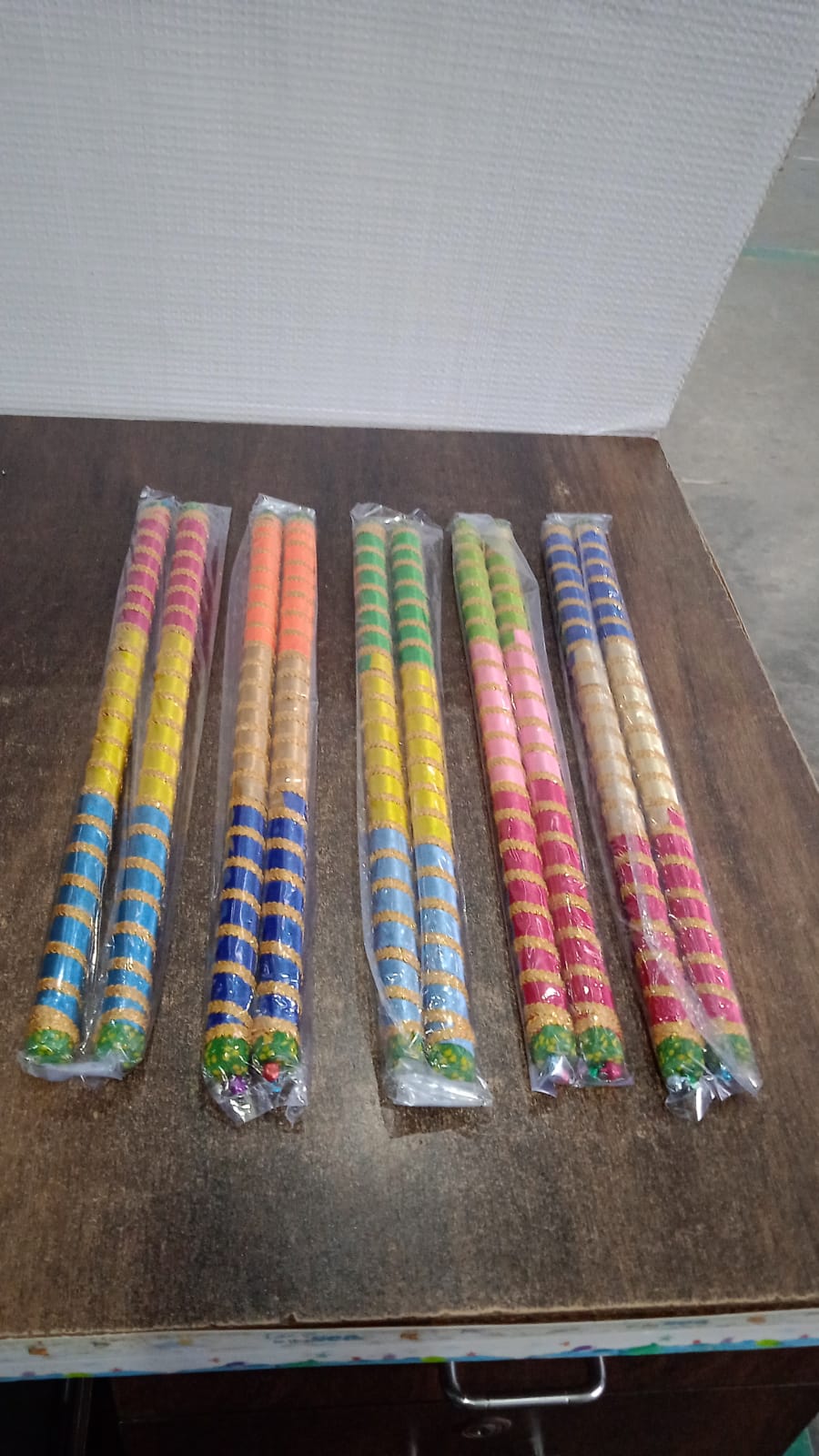 Decorative Dandiya Sticks Pair for Garba & Navratri - 2 Pcs