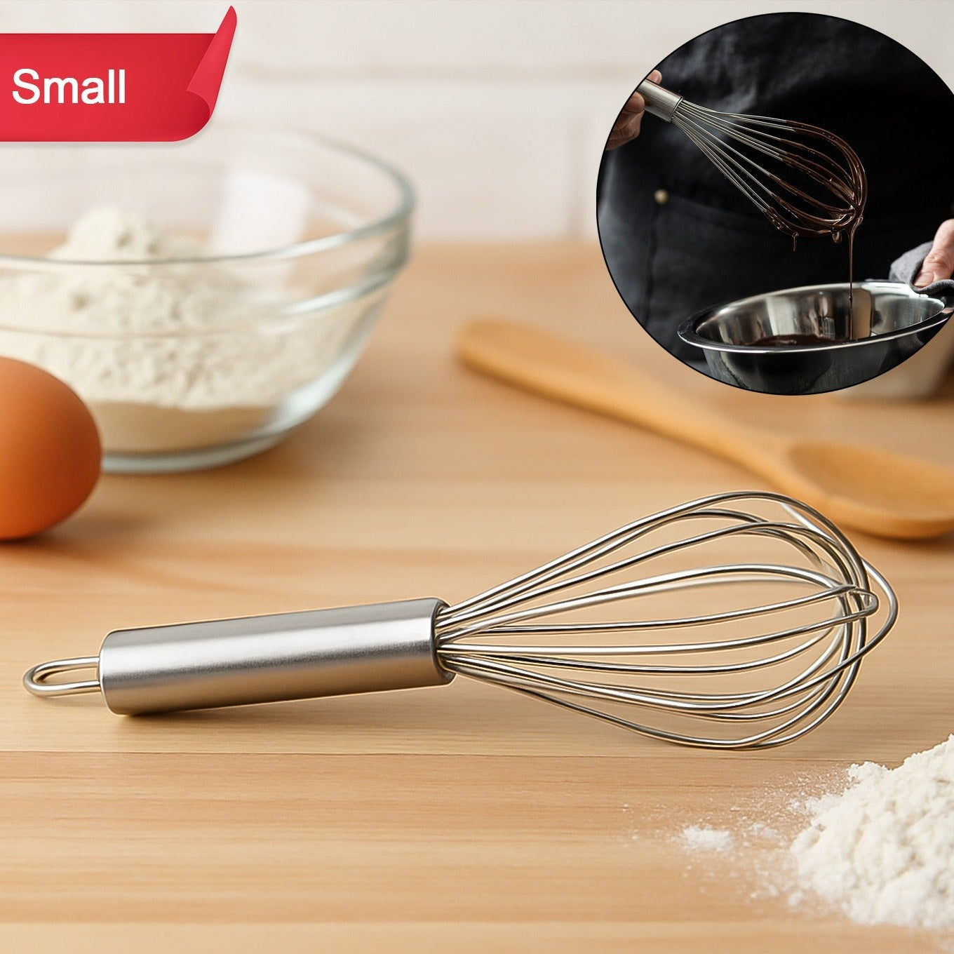 Small Stainless Steel Balloon Whisk - 20cm, 1 Piece