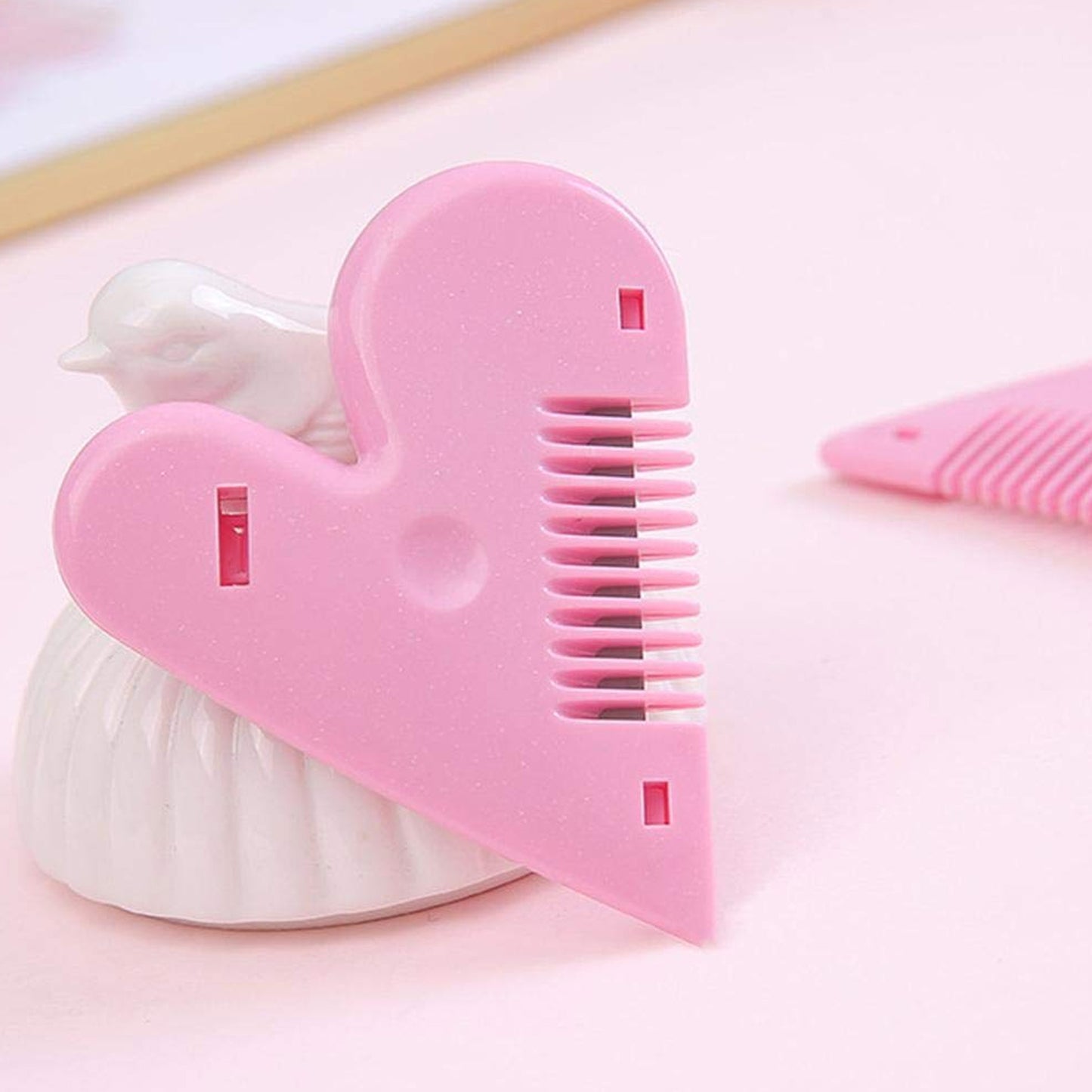 Heart Shape Plastic Hair Cutting Scissors (1 Pc  With Card Packing) - Happy Price - Image 2