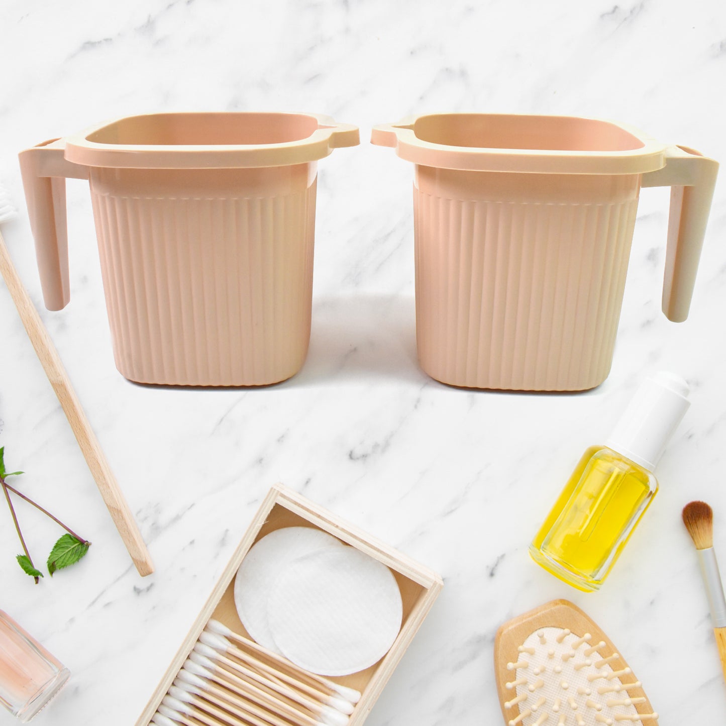 Plastic Square Bath Water Mug (4 Pc  1000 Ml  Mix Color) - Happy Price - Image 7