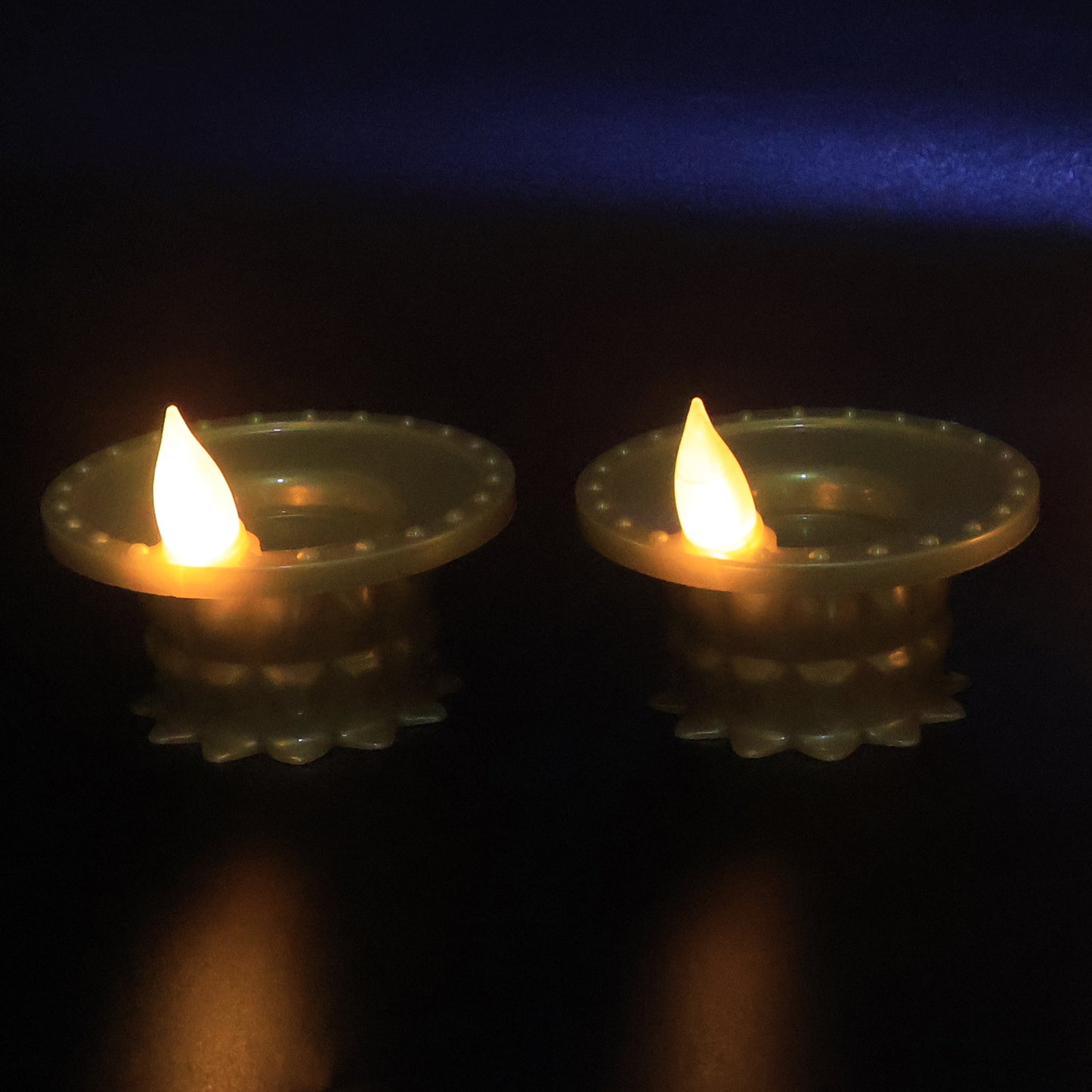 Set of 12 Golden Water Sensor LED Diyas - Flameless Decorative Lights - Happy Price - Image 6