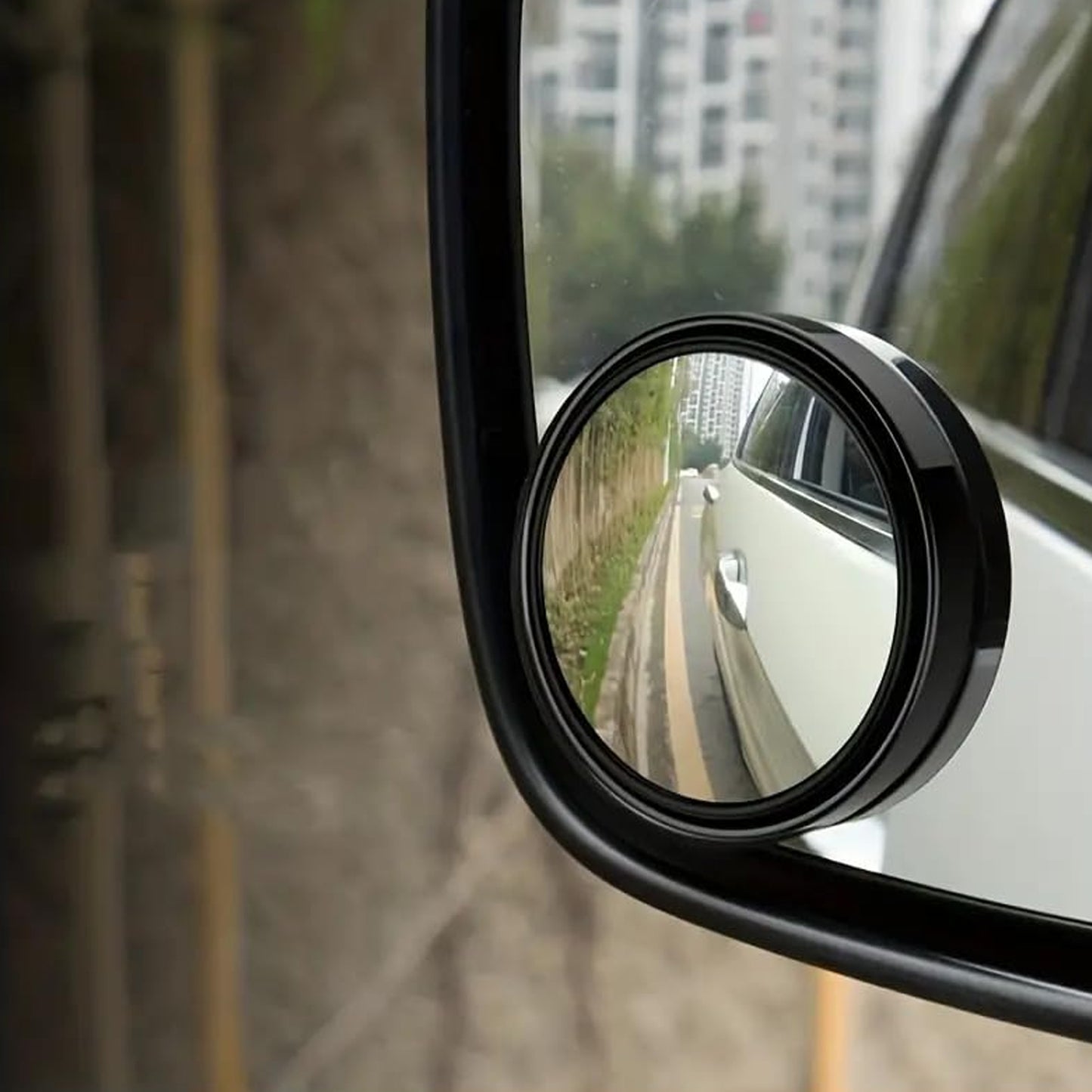 360degree Blind Spot Round Wide Angle Adjustable Convex Rear View Mirror - Pack Of 2 - Happy Price - Image 3