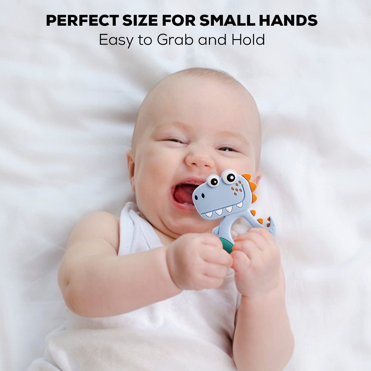 Silicone Dinosaur Teether For Baby (1 Pc  Mix Design  Color) - Happy Price - Image 5