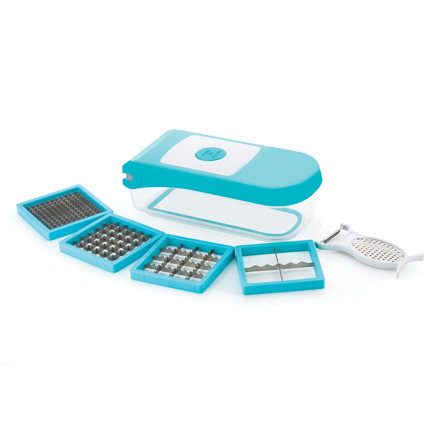 Ganesh 7 In 1 Plastic Vegetable Dicer Blue - Happy Price - Image 6